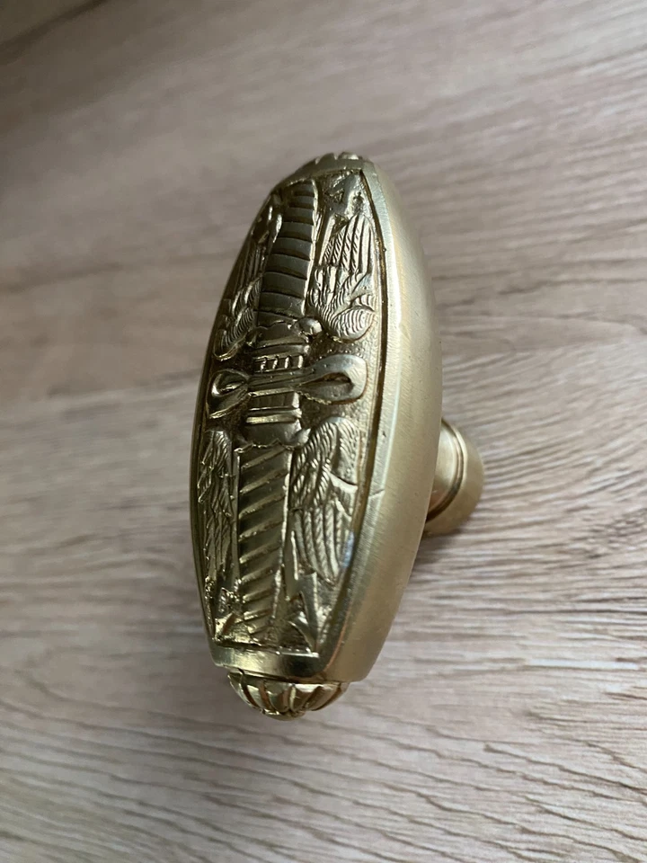 Ancienne poignée de crémone de fenetre en bronze,chateau - Photo 2/4