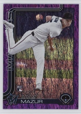 2025 Topps Series 1 Purple Holo Foil 81/250 Adam Mazur #309 Rookie RC 1se7