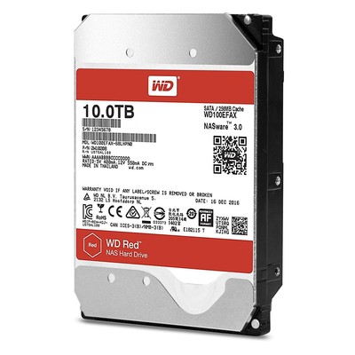 Western Digital 10TB WD Red NAS Internal Hard Drive 5400 RPM Class SATA 6 Gb/s