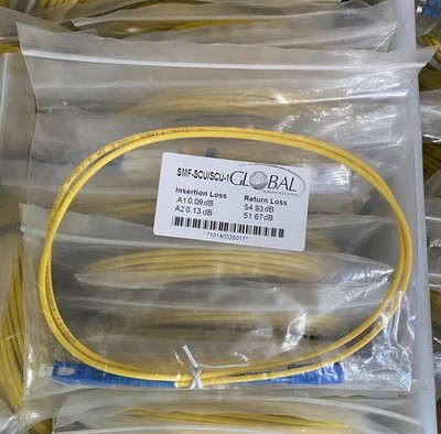 SC/UPC to SC/UPC, Simplex, 3.0mm  Jacket, Single Mode Fiber Optic Patch Cord, 1m