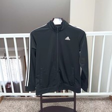 adidas 3 Stripe Track Full Zip Jacket Youth Size 14-16. Soccer