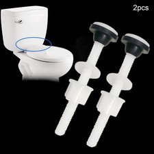 2 Paquet / Set Plastique Cuvette de Wc Charnière Boulons Et Noix Avec Laveurs