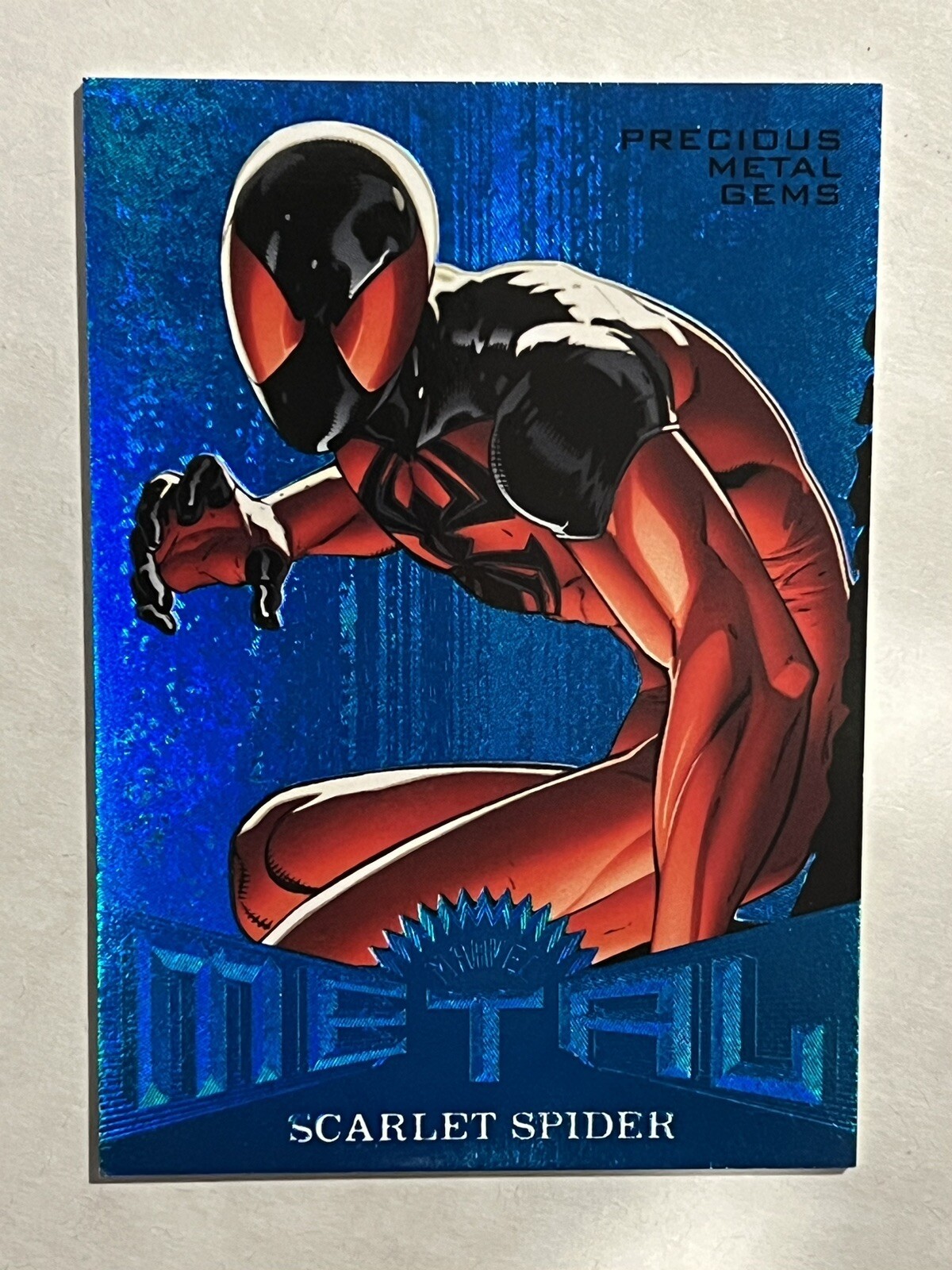 2017 Fleer Ultra Spider-Man Metal BLUE PMG MM37 Scarlet Spider 44/49💥💥💥💥VHTF