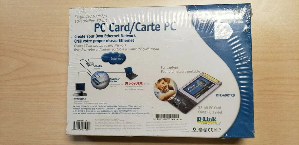 D-Link Model # DFE-690TXD 10/100Mbps 32-bit Notebook Cardbus Adapter - Image 2 of 2