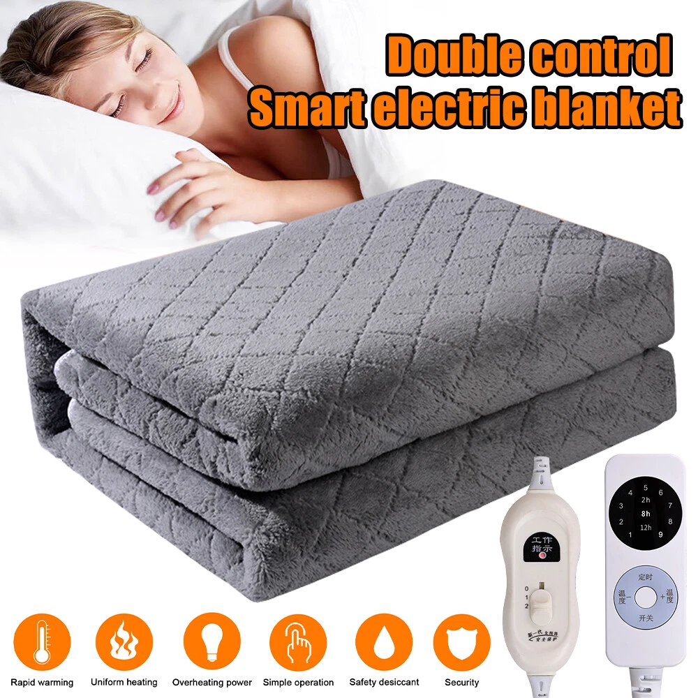 Electric Blanket Dual Control Mattress Under Single Double Super King Bed  US | eBay