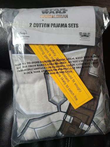 Star Wars Mandalorin Snug Cotton Pajamas NEW Tags SEALED LOT of 2 Pair Size 8 - Picture 2 of 6