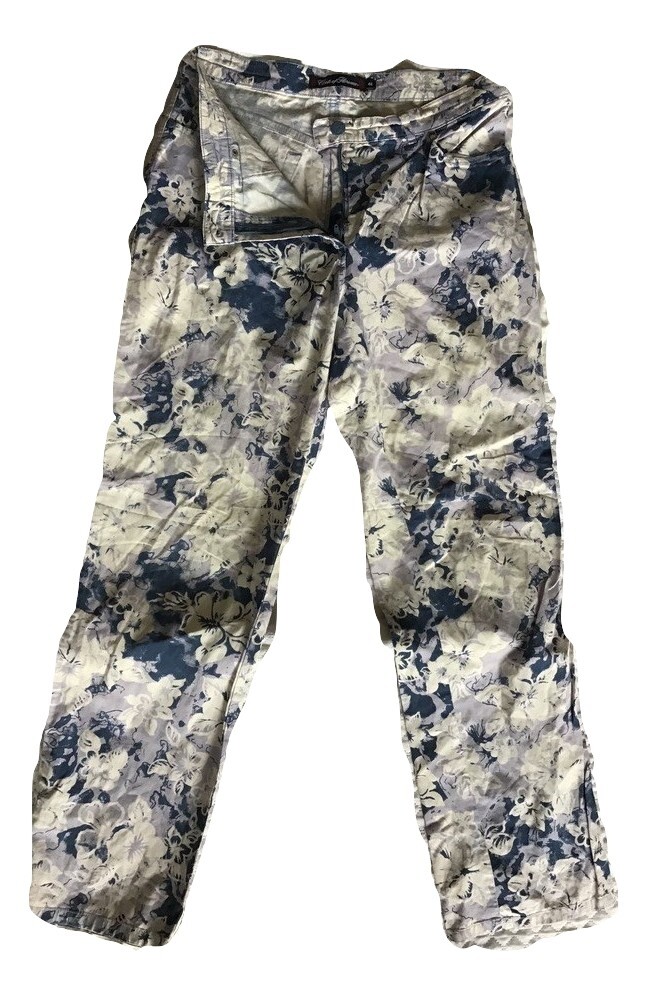 Women's Conte of Florence Floral Slim Pants Cotton Pants Size 46