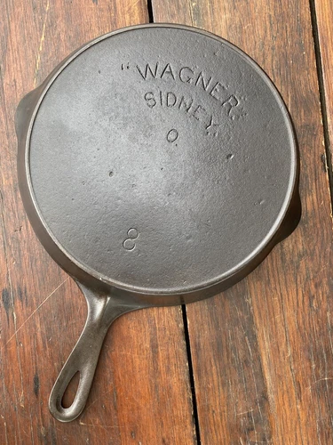 Wagner Ware Cast Iron #8 Dual Arc Logo Skillet