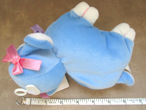 MTY International Osterlamm Plüsch blau Baby Sitzsack Schaf Stofftier 7 Zoll - Bild 3 von 4