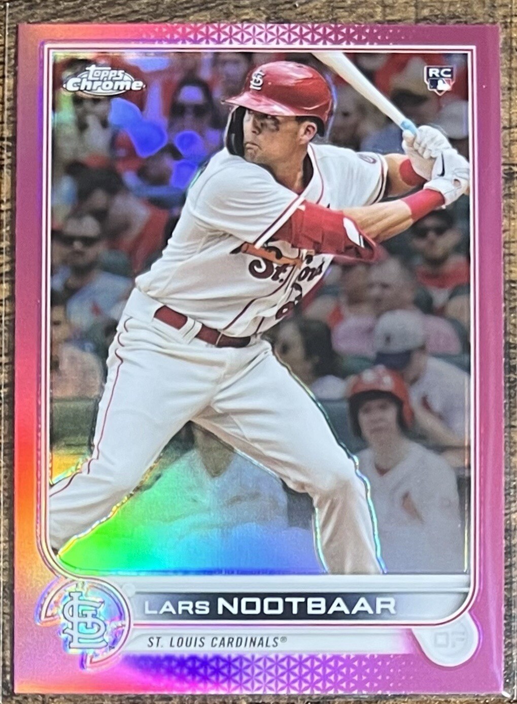 Lars Nootbaar 2022 Topps Chrome Pink Refractor Rookie #19 St. Louis Cardinals