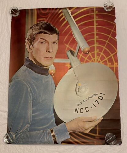 1967 Desilu Star Trek Leonard Nimoy Mr Spock Poster 30 x 34 selten gebraucht
