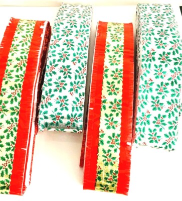 WEIHNACHTSKUCHENRÜSCHEN festliches Band Rüschen Banding Xmas Design & Länge wählbar