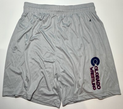 Colorado Wrestling Screenprint Gray Shorts Adult L and XL NEW Overstock