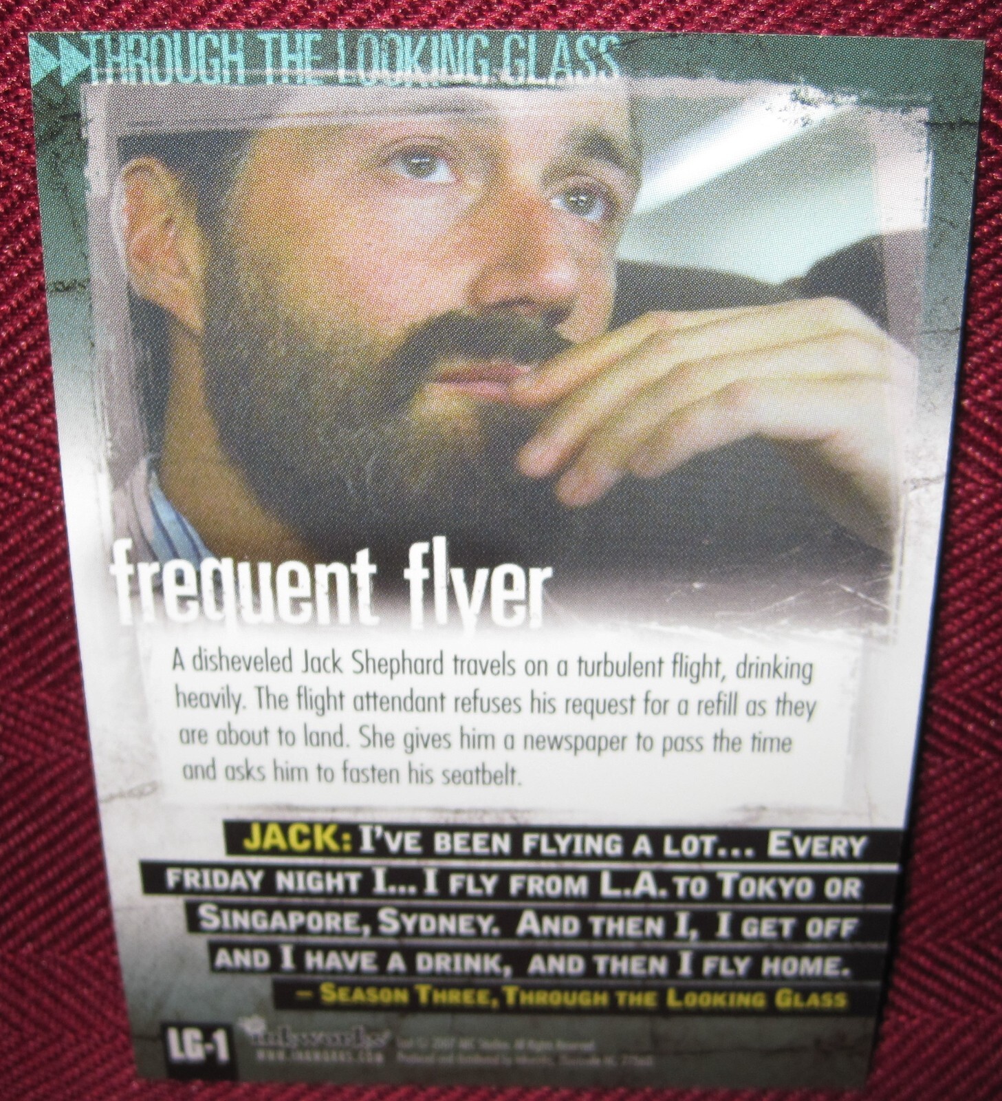 2007 INKWORKS LOST SEASON 3 THROUGH THE LOOKING GLASS #LG-1 NM-MT+