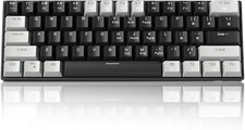 60 Teclado Mecanico Para Juegos Por Ciento, Mezcla De Grises Y Negros Teclas De