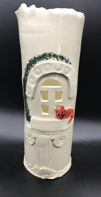 Laughing Lanterns Artists K. Beswick Ceramic Signed Cat Theme Tea Light