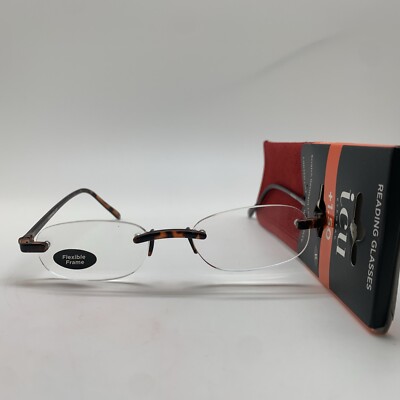 ICU  1058020 2T Fairfax + 1.50 READING GLASSES EYEWEAR Rimless