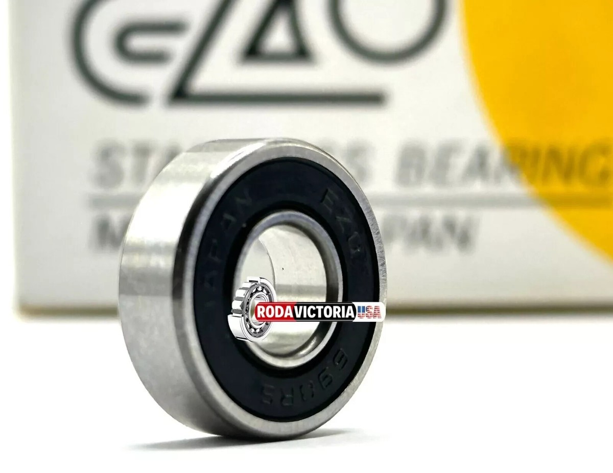 EZO JAPAN 698 2RS DEEP GROOVE BALL BEARING, RUBBER SEALED 619/8
