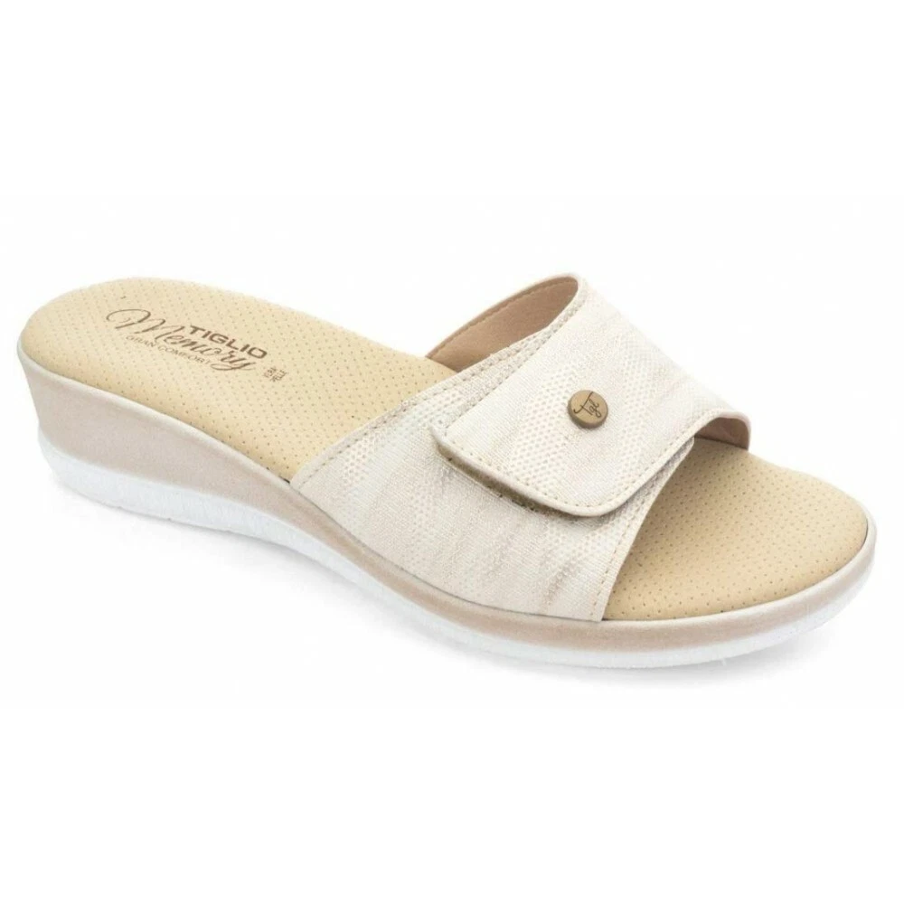 Tiglio Memory Scalzati Ciabatte da Donna Art. 3223 MF PLATINO