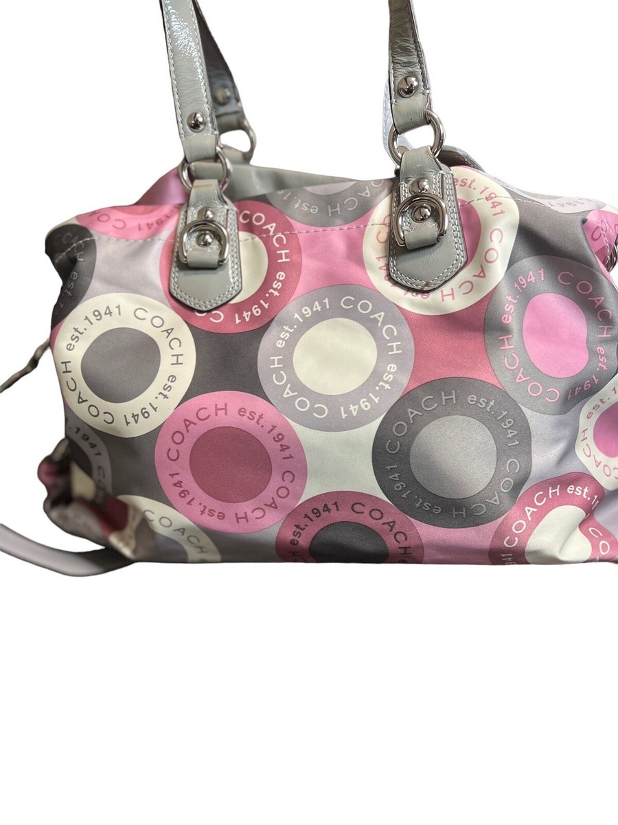Coach Purse Pink/Gray | eBay