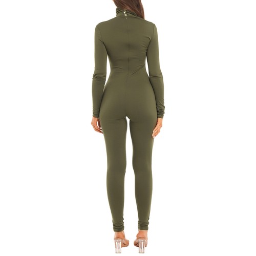 Body donna manica lunga finto collo tuta intera unitard base strato pagliaccetto - Foto 76 di 93