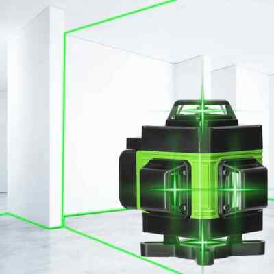 Super Powerful 3D Laser Level,SelfLeveling,Green Beam,Horizontal Vertical,12Line