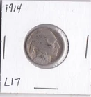 1914 Buffalo Nickel Acid Dated L17