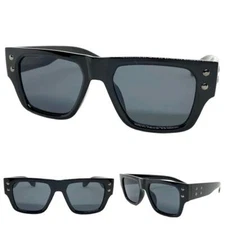 Classy Elegant Vintage Retro Style SUNGLASSES Thick Square Black Frame Dark Lens