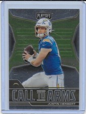 Justin Herbert 2021 PANINI PLAYOFF FOOTBALL CALL TO ARMS No.CA-JHE Chargers