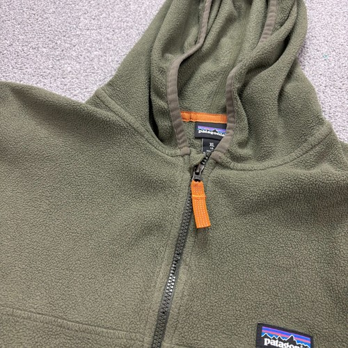 Patagonia Fleece Kids Extra Large Green Full Zip Hood Jumper Outdoors Youth* - Picture 8 of 14