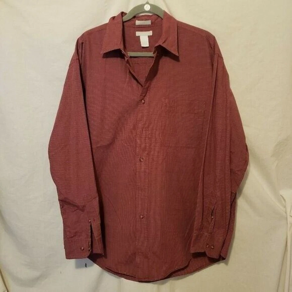 FieldGear мужской размер L красный чеки длинным рукавом платье рубашка - Изображение 4 из 4