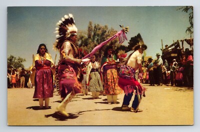 Indianer: Peblo Indianer Tänzer. Unbestellte Postkarte.