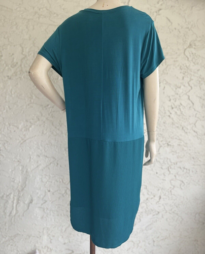 DOLAN Left Coast Collection Dress Turquoise Blue Stretch Tunic Anthropologie PL - Picture 7 of 8