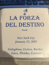 Live Opera Recording CD -1187 Del Destino 2003 Guleghina Licitra Rucker Estes