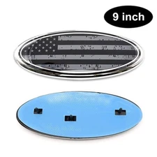 9 inch For Ford F150 F250 Edge US Flag Front Grille Emblem Tailgate Oval Badge