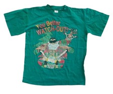 Rylor Australia Vintage Men's T Shirt Size M You Better Watch Out Xmas Green C09
