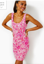 Lilly Pulitzer XXL Newberri Tank Dress. Peony Pink, Seaside Scene.NWT,NIP
