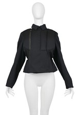 VINTAGE COMME DES GARCONS NAVY WOOL PADDED JACKET WITH TIES 2010