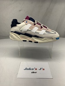 adidas originals niteball trainers in white and pink