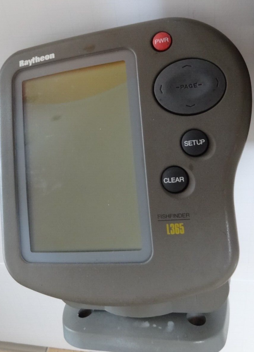 Raytheon L365 Fish Finder Head Unit Power Cord Transducer, For Parts eBay