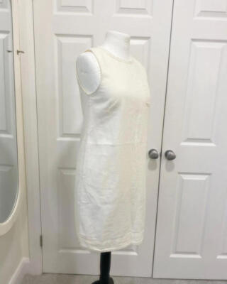 Marks & Spencer cream Linen Rich Knee Length Shift Dress 10 reg | eBay UK