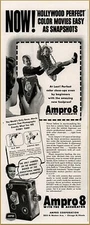 1951 b  Ampro Video Camera Color Movies 8mm Accurator View Finder Print Ads
