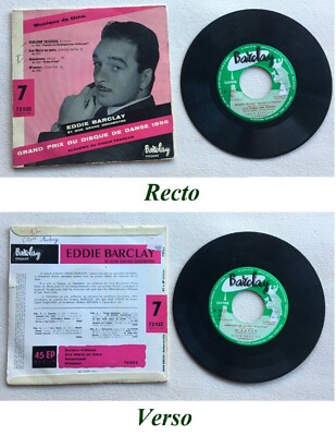 Eddie Barclay Disc Super 45T Vinyl 4 Titel Hallo Traurigkeit etc...