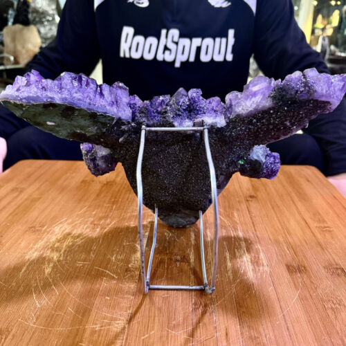 6.8LB Natural Brazilian Amethyst Crystal Point Stone Cluster Quartz Druzy Geode - Picture 4 of 11