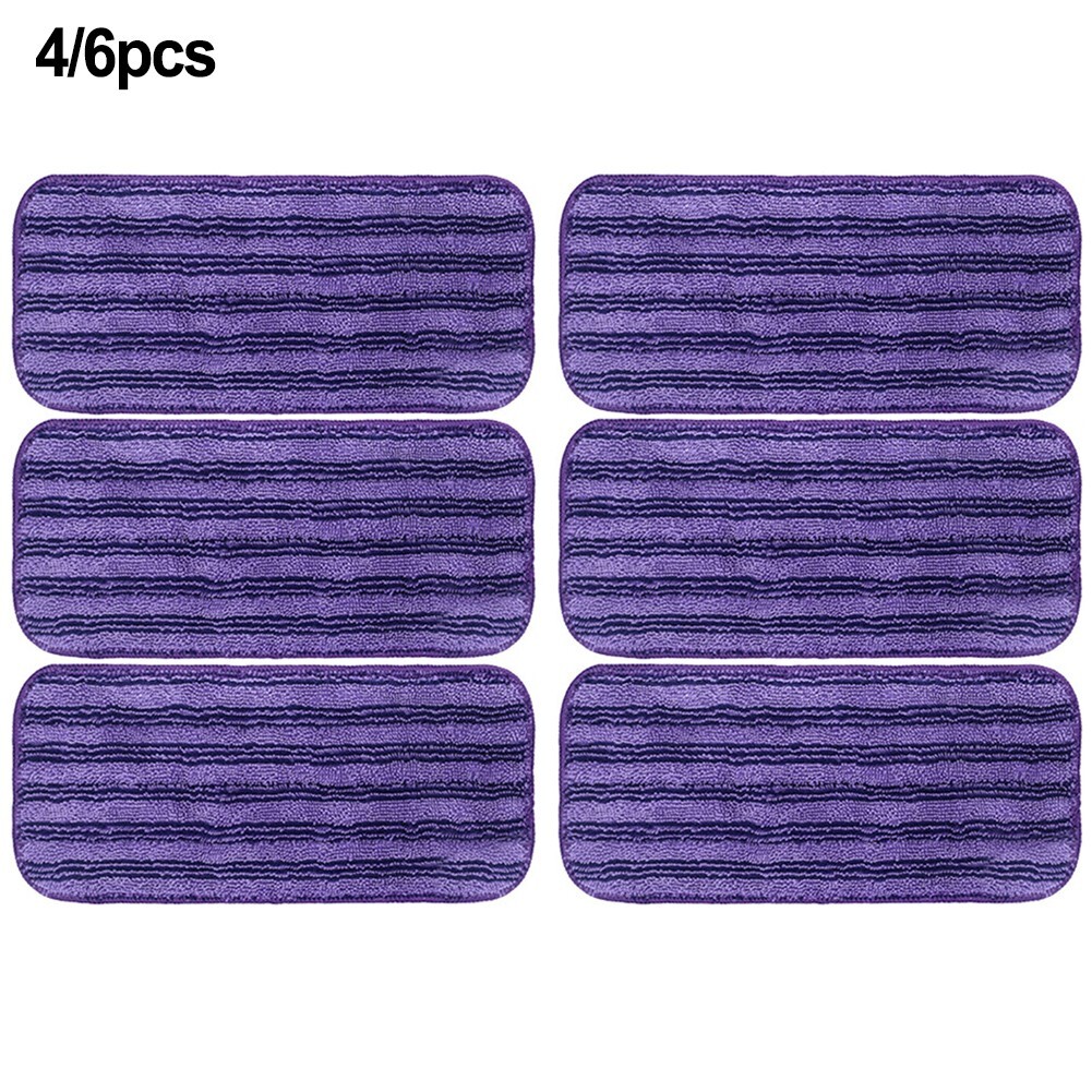 46-Pack Washable Swiffer Wet Jet Microfiber Mop Pads 11.8x5.5 Inches Purple Reusable Refills