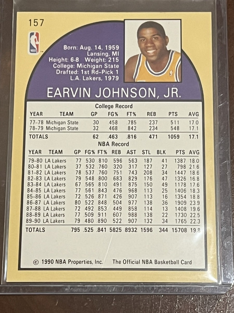 1990-91 NBA Hoops - #157 Magic Johnson Most Valuable Player | eBay