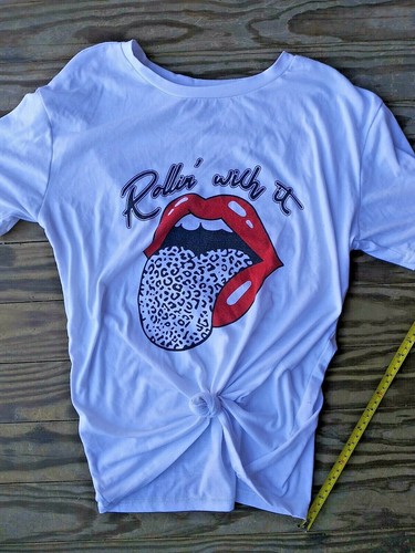 White Cheetah Tongue Poly/Cotton Rock 