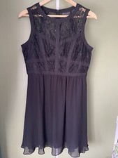 Spotlight By Warehouse Stunning Black Evening Dress Size 14