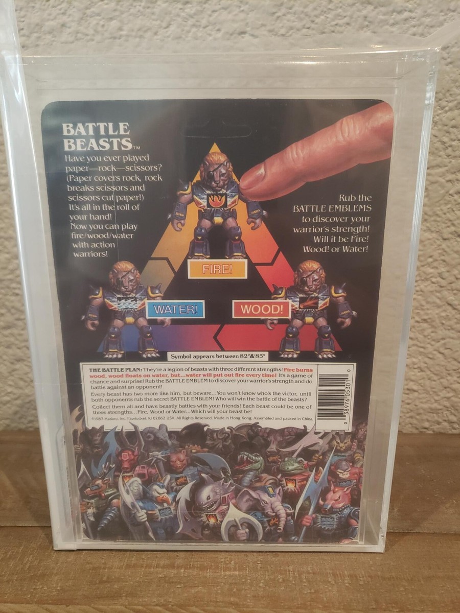 1987 BATTLE BEASTS Saber Sword Tiger & Bludgeonly Bulldog AFA 85