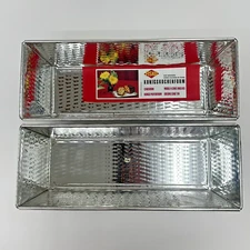 Vintage Fisko Oblong Cake Bread Tin Konigskuchenform 30mm X 7.5mm Set Of 2